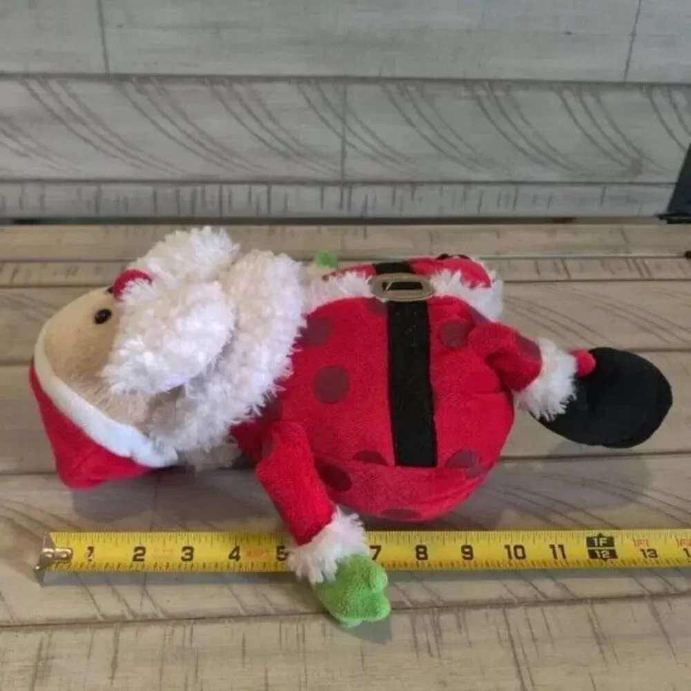 Red Polka Dot Santa Claus Plush Stuffed Character Christmas Toy 13